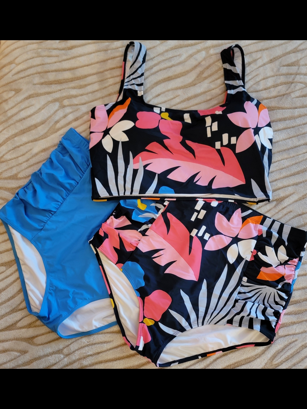 Coral Reef Swim Top with 2 Bottoms